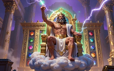Gates of Olympus 1000 Slot mit Zeus und goldenen Toren